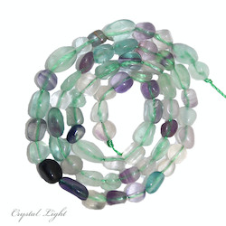 China, glassware and earthenware wholesaling: Rainbow Fluorite Tumble Beads