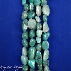 China, glassware and earthenware wholesaling: Green Amazonite Tumble Beads