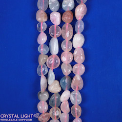 China, glassware and earthenware wholesaling: Morganite & Aquamarine Tumble Beads