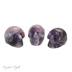 Chevron Amethyst Mini Skull