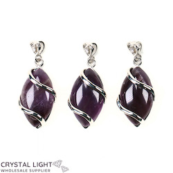 China, glassware and earthenware wholesaling: Amethyst Marquise Pendant