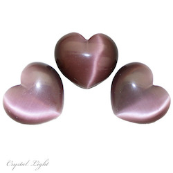 Dark Mauve Cat's Eye Heart