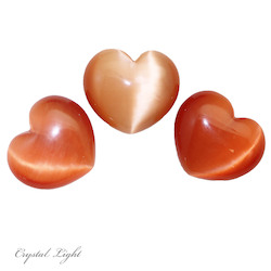 Orange Cat's Eye Heart