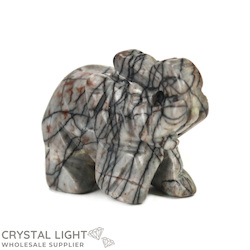 China, glassware and earthenware wholesaling: Net Jasper Elephant Small