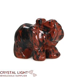 Mahogany Obsidian Elephant Small