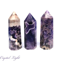 China, glassware and earthenware wholesaling: Chevron Amethyst Polished Point