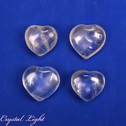 China, glassware and earthenware wholesaling: Clear Quartz Small B-Grade Heart