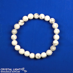 China, glassware and earthenware wholesaling: Howlite 8mm Bracelet