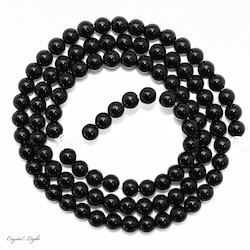 China, glassware and earthenware wholesaling: Black Onyx 4mm Beads