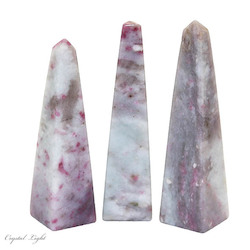 Quartz with Pink Tourmaline Obelisk