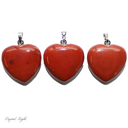 Red Jasper Heart Pendant