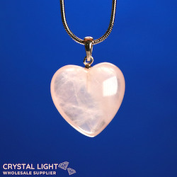 Rose Quartz Heart Pendant