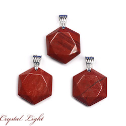 Red Jasper Hexagon Pendant