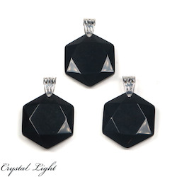 Black Obsidian Hexagon Pendant