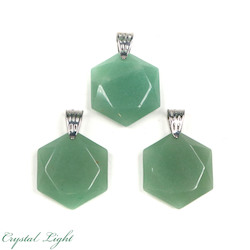 Green Aventurine Hexagon Pendant