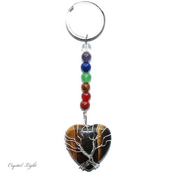 Tiger's Eye Chakra Keychain