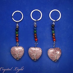 Rose Quartz Chakra Keychain