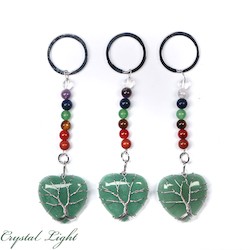 China, glassware and earthenware wholesaling: Green Aventurine Chakra Keychain