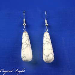 Synthetic Howlite Drop Earrings