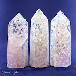 Cracked Aura Quartz Polished Point