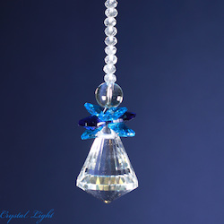 China, glassware and earthenware wholesaling: Angel Suncatcher- Blue