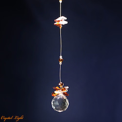 China, glassware and earthenware wholesaling: Ball Drop Suncatcher- Burnt Orange/ 30mm