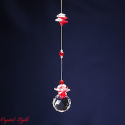 Ball Drop Suncatcher-Red/ 30mm