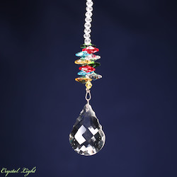 Pear Drop Suncatcher- Rainbow Cluster