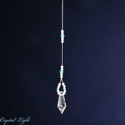 China, glassware and earthenware wholesaling: Point Drop Suncatcher-  Light Blue