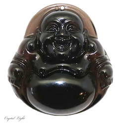 Obsidian Buddha Pendant