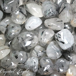 China, glassware and earthenware wholesaling: Tourmalated Quartz A-Grade Tumble/ 100g