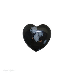 China, glassware and earthenware wholesaling: Snowflake Obsidian Flat Heart