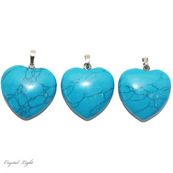 China, glassware and earthenware wholesaling: Blue Howlite Heart Pendant