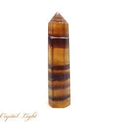 Yellow Banded Fluorite Point