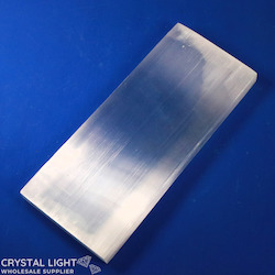 China, glassware and earthenware wholesaling: Selenite Rectangle Plate (18cm)