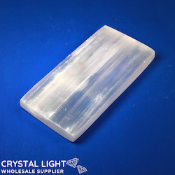 China, glassware and earthenware wholesaling: Selenite Rectangle Plate (15cm)