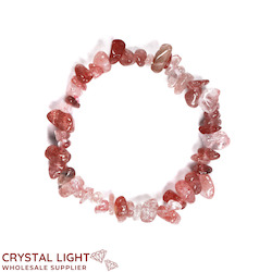 Strawberry Quartz Chip Bracelet