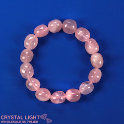 China, glassware and earthenware wholesaling: Rose Quartz Tumble Bracelet