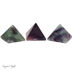 Rainbow Fluorite Pyramid