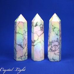 China, glassware and earthenware wholesaling: Howlite Aura Polished Point