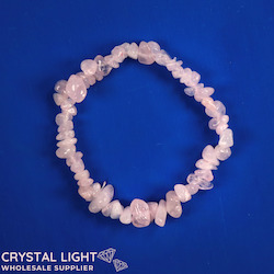 Rose Quartz Chip Bracelet