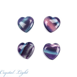 China, glassware and earthenware wholesaling: Rainbow Fluorite Small Heart