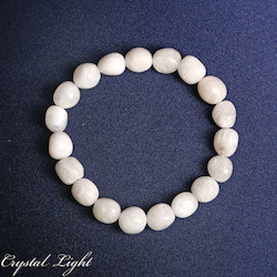 China, glassware and earthenware wholesaling: White Moonstone Tumble Bracelet