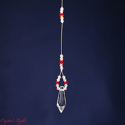 China, glassware and earthenware wholesaling: Point Drop Suncatcher-  Red