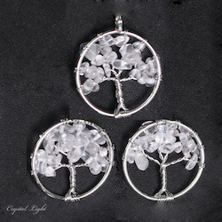 Clear Quartz Tree of Life Pendant Small