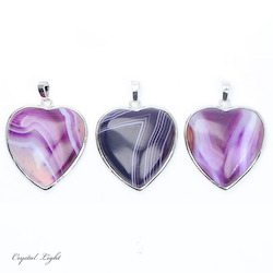 China, glassware and earthenware wholesaling: Purple Agate Heart Pendant with Frame