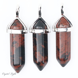 China, glassware and earthenware wholesaling: Mahogany Obsidian Double Terminated Pendant