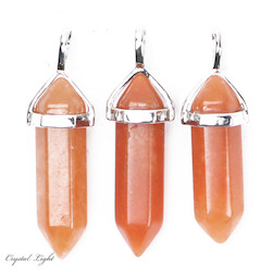 Orange Aventurine Double Terminated Pendant