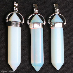 China, glassware and earthenware wholesaling: Opalite Large Double Terminated Pendant