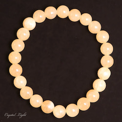 China, glassware and earthenware wholesaling: Orange Calcite 8mm Bracelet